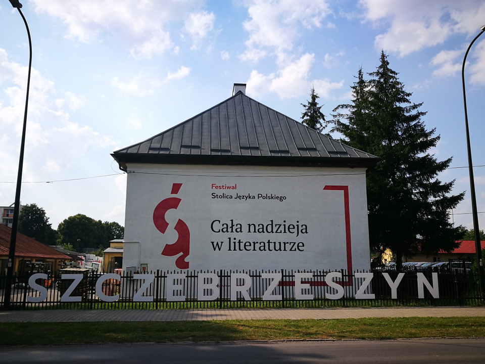Hasło Festiwalu Stolica Języka Polskiego w Szczebrzeszynie [fot. A. Zientarska]
