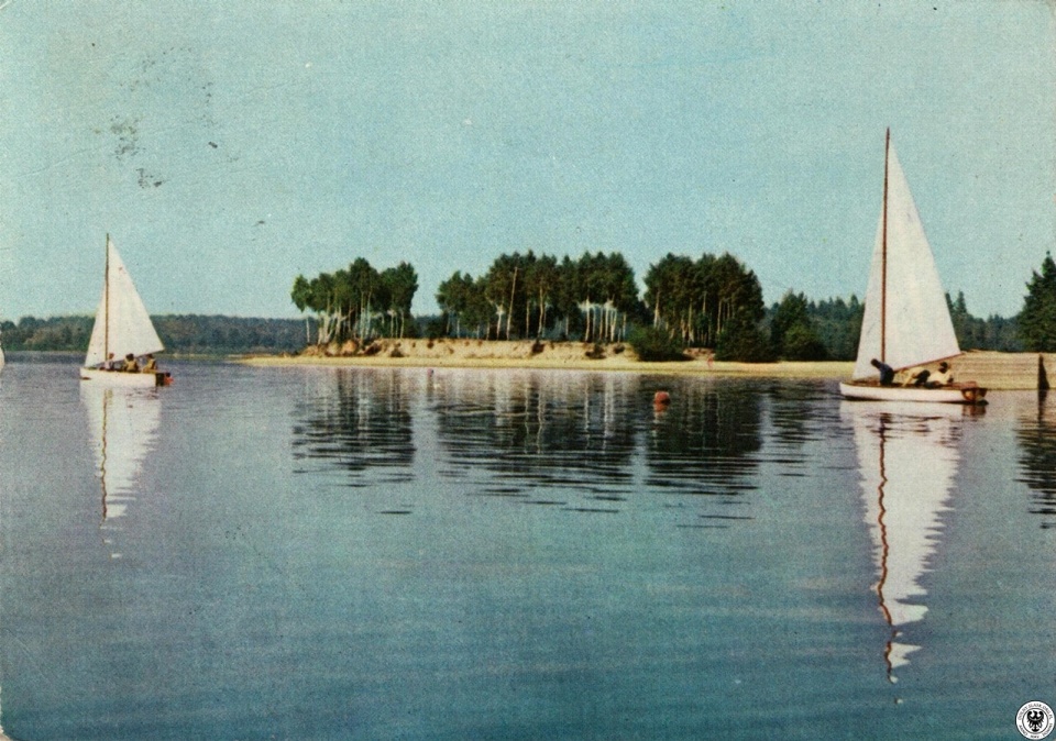 Wyspa Brzozowa-pocztówka. Poł. lat 60 [fot. S. Kaszyński]