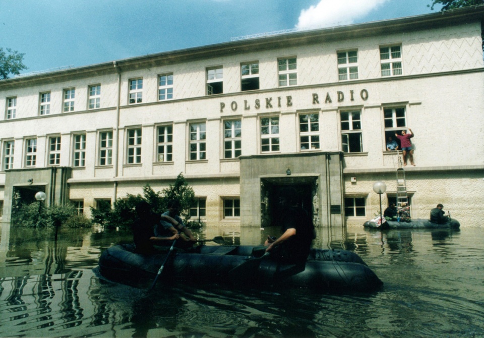 Radio Opole podczas powodzi 1997 r [fot. Paweł Stauffer]