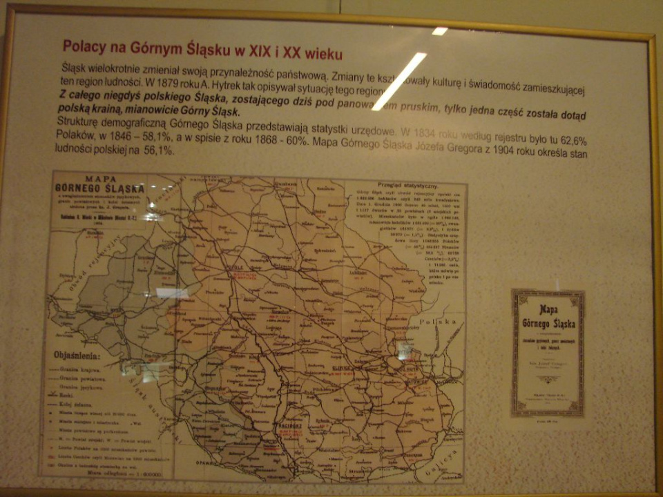 Mapa Śląska prezentowana w Muzeum Sląska Opolskiego [fot. Wiktor Krzewicki]