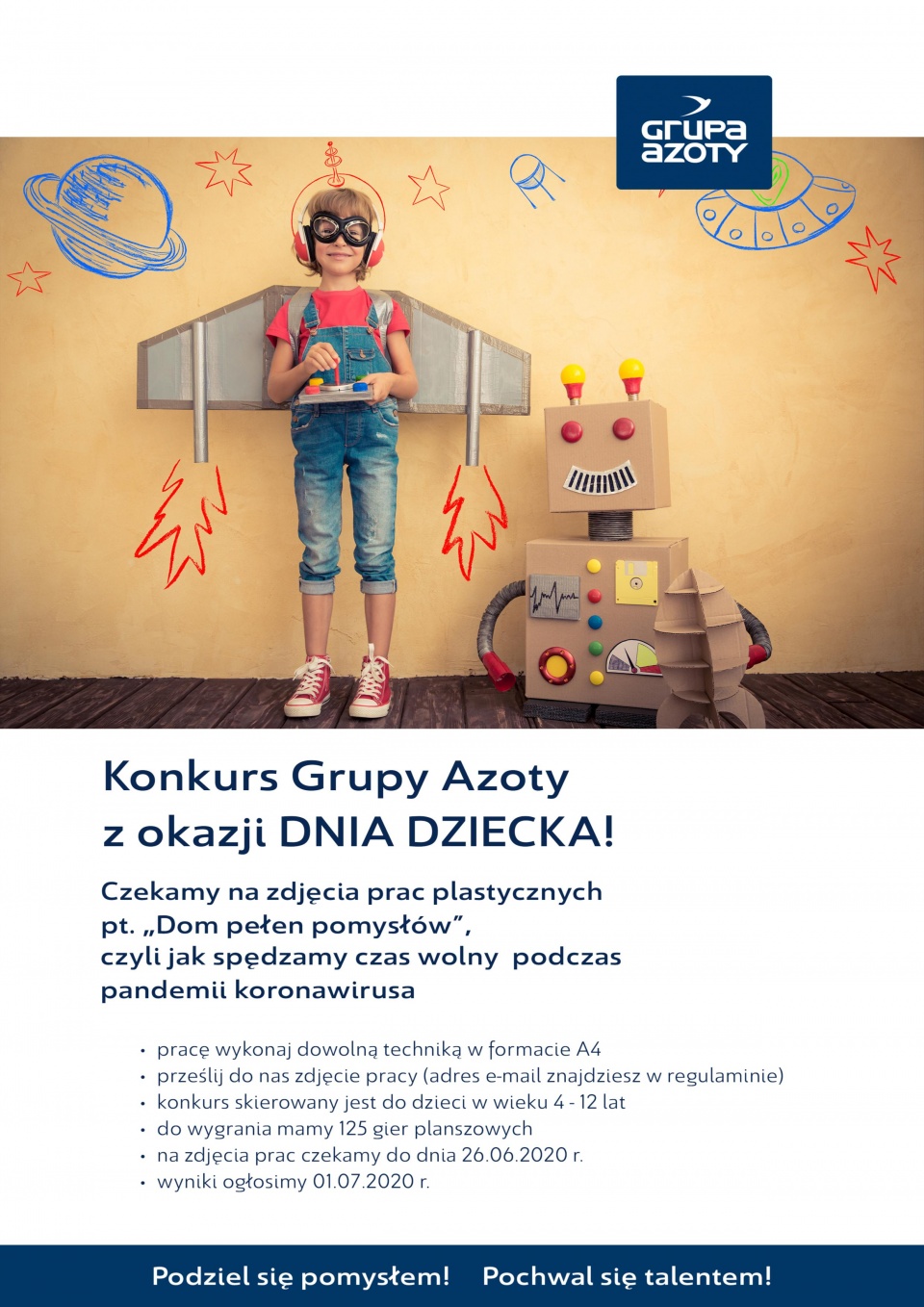 Grupa Azoty ZAK S.A. zaprasza dzieci do udziału w konkursie „Dom pełen pomysłów"