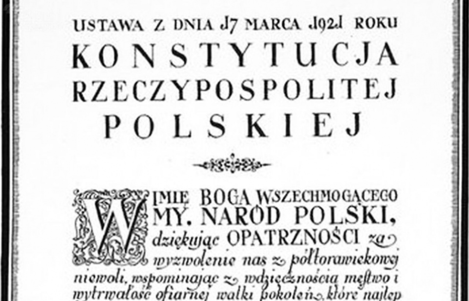 Strona tytułowa Konstytucji z 17 marca 1921 r.