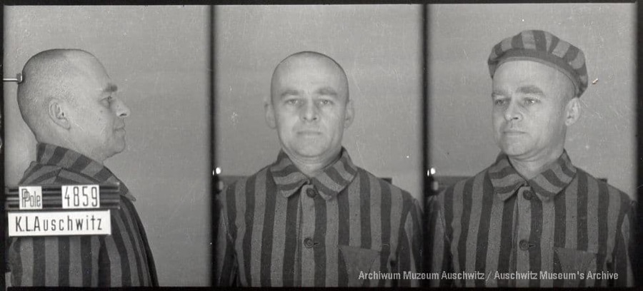 Witold Pilecki jako więzień KL Auschwitz numer obozowy 4859. Oświęcim 1940 [fot. www.auschwitz.org]