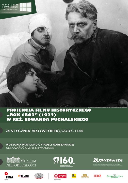 Plakat zapowiadający film [Fot. Źródło: Muzeum X Pawilonu Cytadeli Warszawskiej]