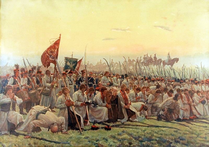 Chełmoński Modlitwa przed bitwą. [fot. wikipedia/domena publiczna]