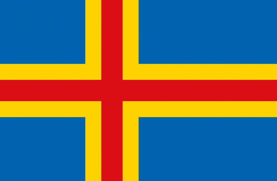 Flaga Wysp Alandzkich [domena publiczna]