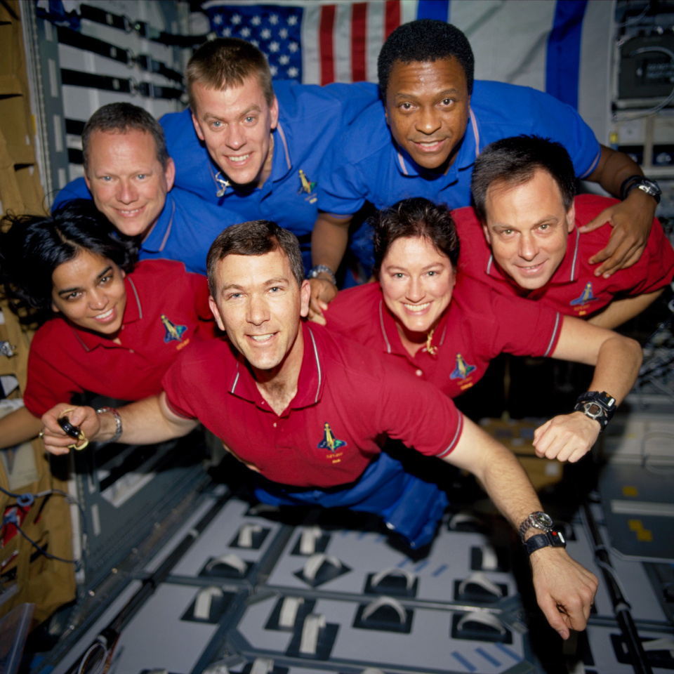 Załoga STS-107 w czasie pobytu na orbicie. [fot. źródło: wikipedia]