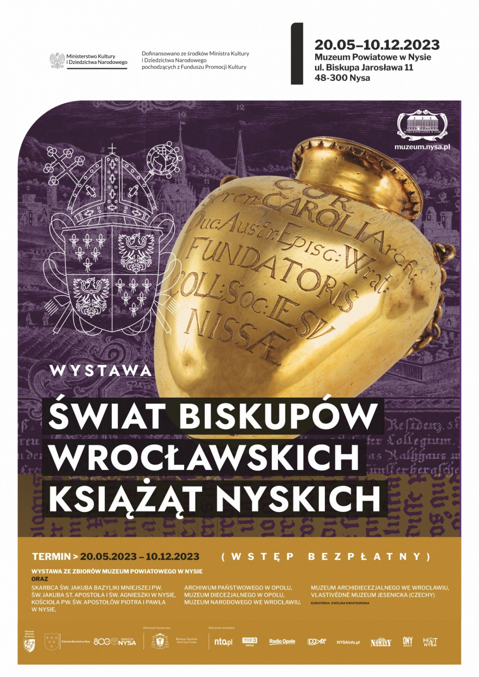 Muzeum Powiatowe w Nysie, plakat organizatora.