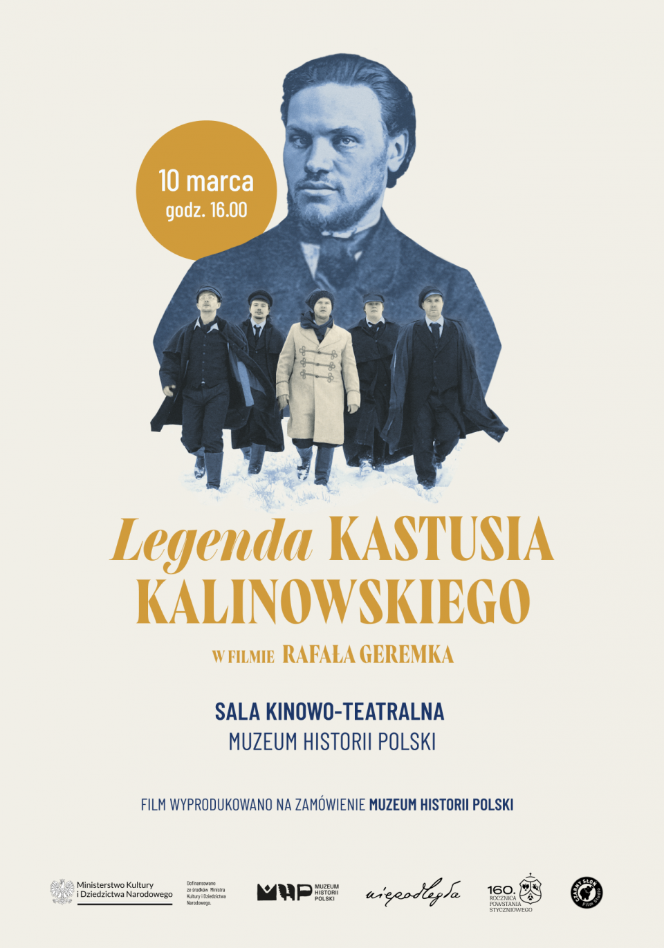 Plakat filmu "Legenda Kastusia Kalinowskiego" [źródło: niepodlegla.gov.pl/]