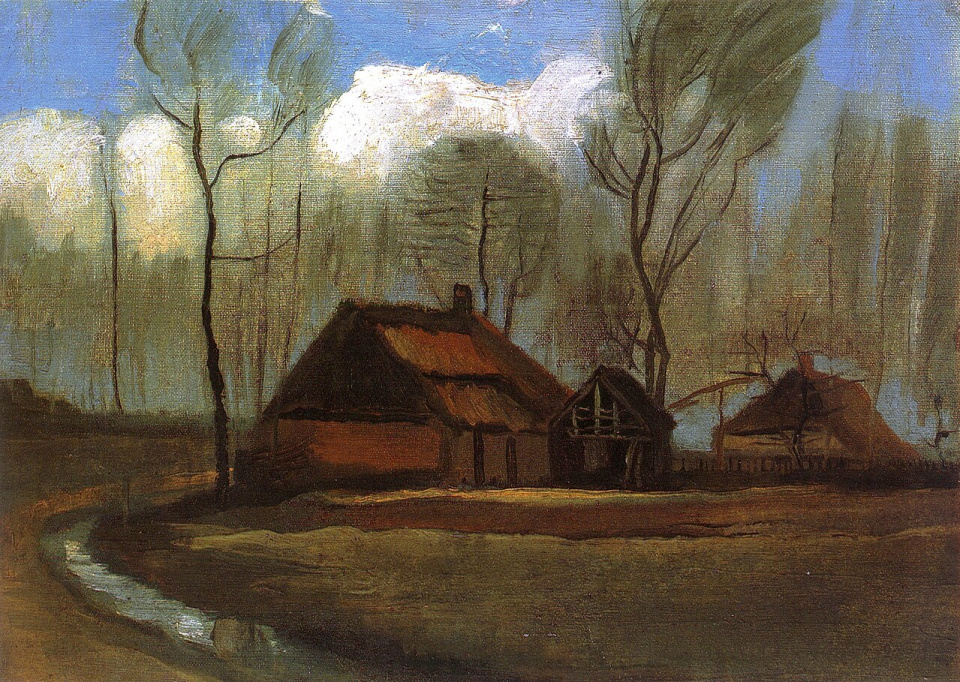 Vincent van Gogh - „Wiejskie chaty pośród drzew”