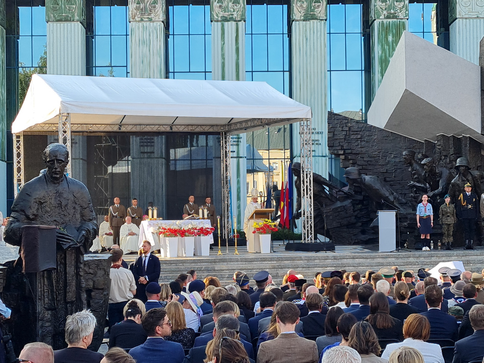 Uroczystości przy pomniku Powstania Warszawskiego. 31.08.2024 [Fot. Krzysztof Wojciechowski IPN]