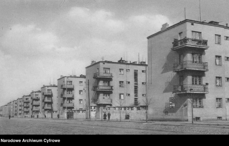 Osiedle Montwiłła-Mireckiego w Łodzi - budynki mieszkalne w latach 1933–1938 [fot. Narodowe Archiwum Cyfrowe]