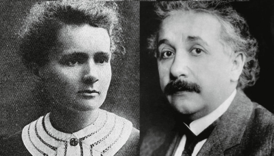 Maria Skłodowska-Curie i Albert Einstein