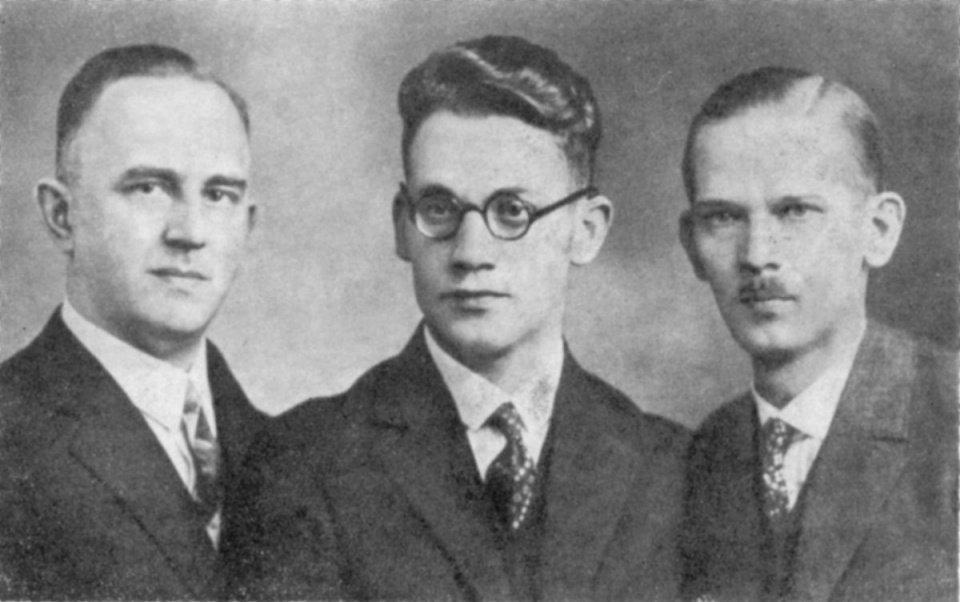 Przywódcy Związku Polaków w Niemczech. Od lewej: Stefan Szczepaniak, Jan Kaczmarek i Józef Michałek [fot. Instytut Pamięci Narodowej]