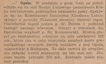 Opole, Gazeta Opolska(14.04.1920)