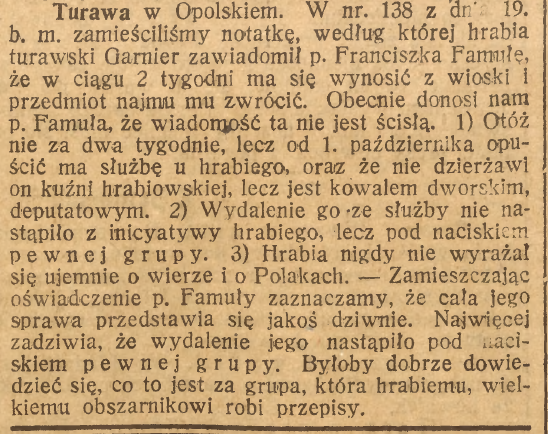 Turawa, Górnoślązak (28.06.1921)