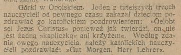 Górki, Gazeta Opolska (28.06.1920)