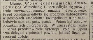 Olesno, Gazeta Opolska (05.07.1923)