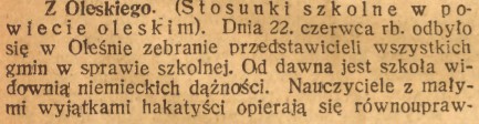 Olesno, Górnoślązak cz.1 (09.07.1920)
