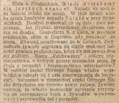 Biała, Strzeleczki, Gogolin, Górnoślązak (12.07.1922)