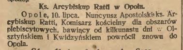 Opole, Katolik (13.07.1920)