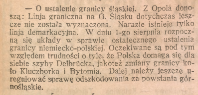 Opole, Kluczork, Bytom, Górnoślązak (16.07.1922)