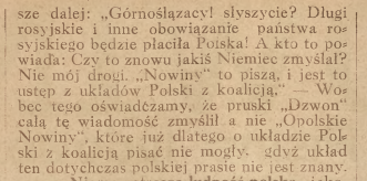 Opole, Nowiny Codzienne cz.2 (19.07.1919)