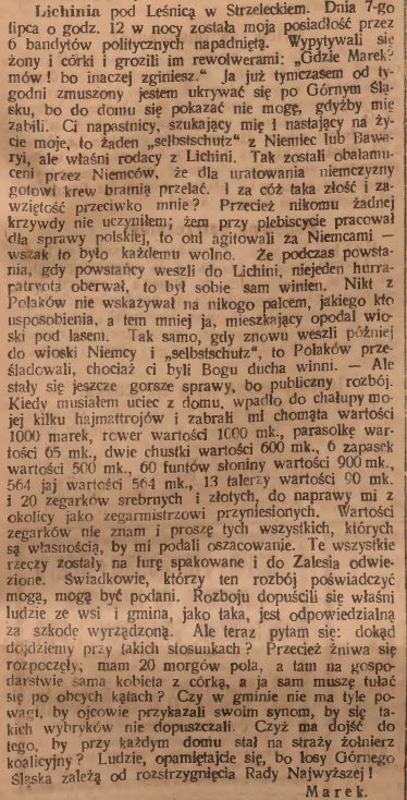 Lichynia, Katolik (23.07.1921)