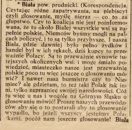 Biała, Nowiny Codzienne cz.1 (23.07.1919)