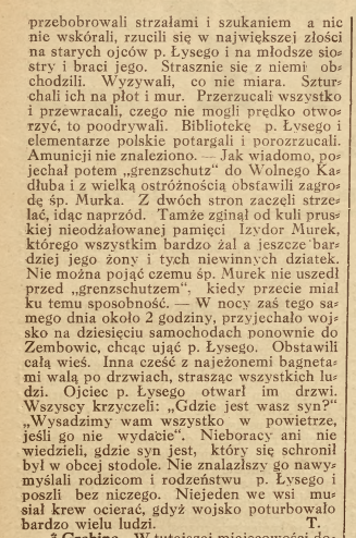 Zębowice, Kadłub Wolny, Nowiny Codzienne cz.2 (26.07.1919)