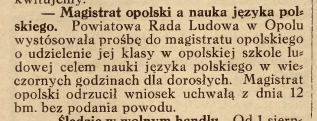 Opole, Nowiny Codzienne (27.07.1919)