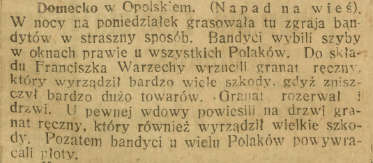 Domecko, Górnoślązak (28.07.1922)