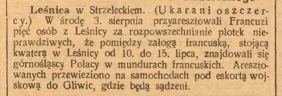 Leśnica, Górnoślązak (06.08.1921)