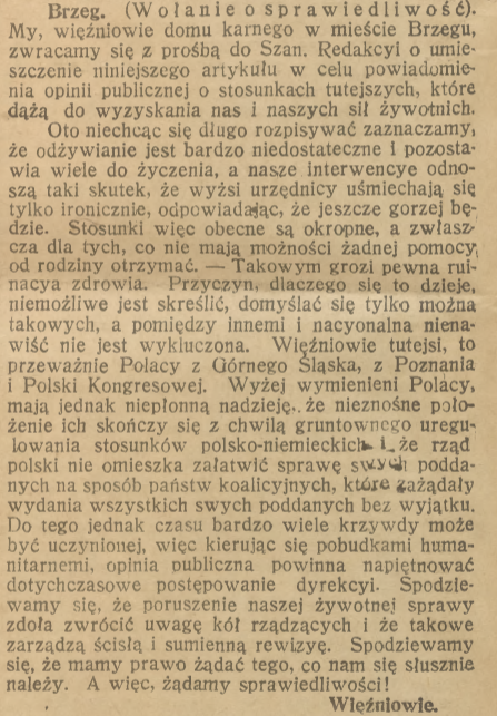 Brzeg, Górnoślązak (10.08.1919)