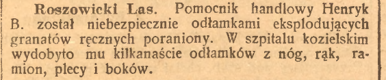 Roszowicki Las, Górnoślązak (11.08.1921)