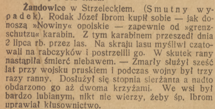 Żendowice, Górnoślązak (13.08.1919)