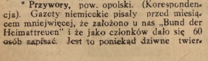 Przywory, Nowiny Codzienne cz.1 (18.08.1920)