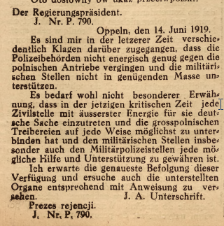 Opole, Bytom, Nowiny Codzienne cz.2 (20.08.1919)