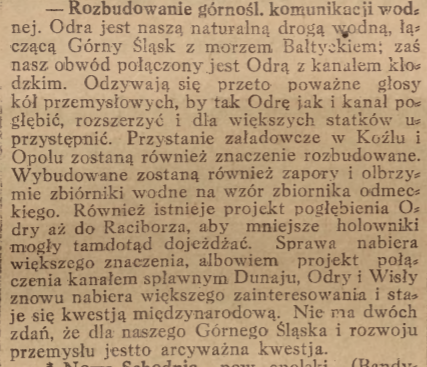 Koźle, Opole, Racibórz, Nowiny Codzienne (20.08.1920)