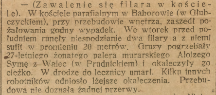 Baborów, Walce, Górnoślązak (26.08.1922)