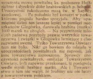 Głogówek, Nowiny cz.2 (31.08.1918)
