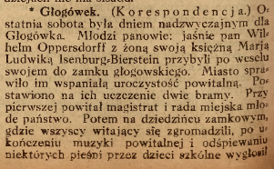 Głogówek, Nowiny cz.1 (31.08.1918)