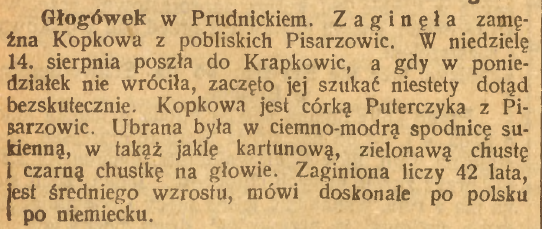 Głogówek, Górnoślązak (10.09.1921)