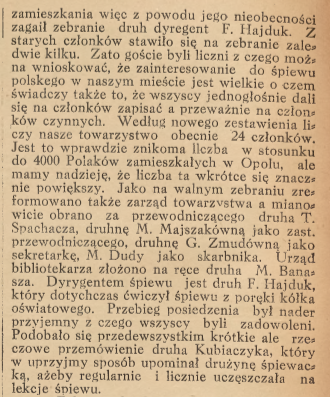 Opole, Nowiny Codzienne cz.2 (13.09.1919)