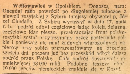 Wójtowa Wieś, Górnoślązak (14.09.1920)