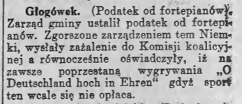 Głogówek, Goniec Śląski (15.09.1921)