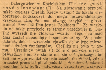 Dziergowice, Górnoślązak cz.1 (15.09.1922)