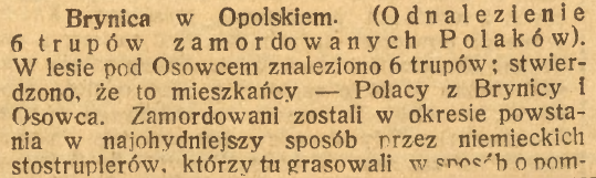 Brynica, Osowiec, Górnoślązak cz.1 (21.09.1921)