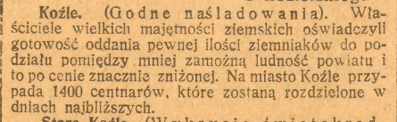 Koźle, Górnoślązak (22.09.1922)