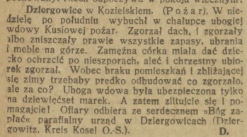 Dziergowice - Głos Śląski - 27.09.1919